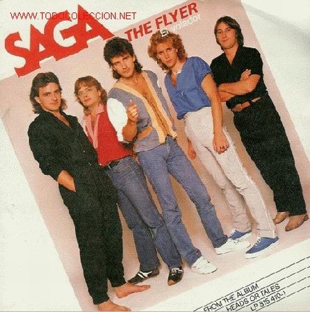 Discos de vinilo: Disco sencillo de Saga: The Flyer y The Writing.