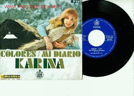 Vinyl records: KARINA SINGLE DE 1970 CASI NUEVO