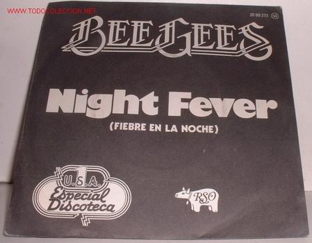 Discos de vinilo: DISCO BEEGEES NIGHT FEVER SINGLE  VV - Foto 1
