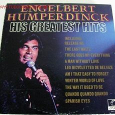 Discos de vinilo: ENGELBERT HUMPERDINCK (HIS GREATEST HITS) LP33