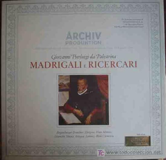 Discos de vinilo: Giovanni Pierluigi da Palestrina : MADRIGAL E RICERCARI (7 Madrigale - Instrumentalwerke)