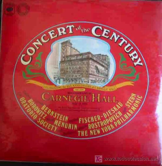 Dischi in vinile: CONCERT OF THE CENTURY recorded live at Carnegie Hall, may 18, 1976. CBS Q 79200. 2 Lp