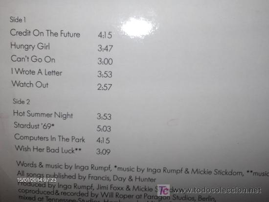 Discos de vinilo: INGA RUMPF ----- REALITY - Foto 2