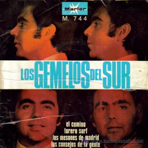 Vinyl records: LOS GEMELOS DEL SUR-EL COMINO + TORERO SURF + LOS MESONES DE MADRID + LOS CONSEJOS DE LA GENTE E.P.
