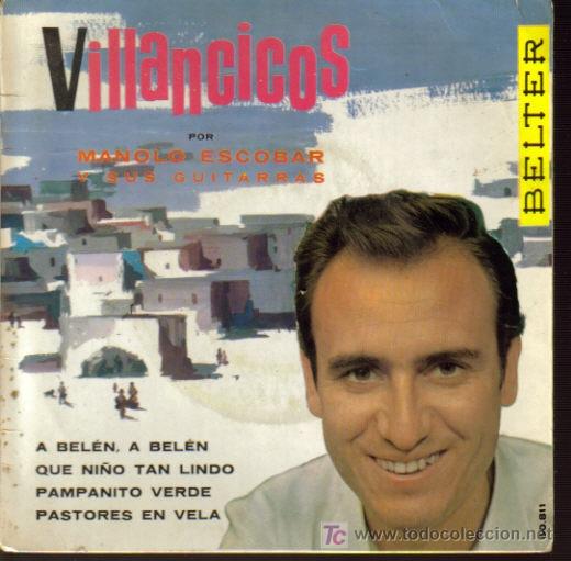Vinyl records: MANOLO ESCOBAR-A BELEN, A BELEN + QUE NI&Ntilde;O TAN LINDO + PAMPANITO VERDE + PASTORES EN VELA EP VINILO