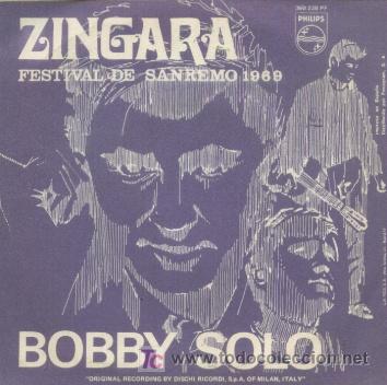 Discos de vinilo: BOBBY SOLO - ZINGARA - SINGLE RARO DE VINILO DE 1969 - Foto 1
