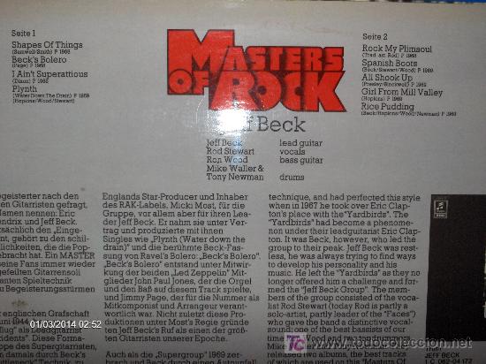 Discos de vinilo: JEFF BECK ---- MASTERS OF ROCK - Foto 2