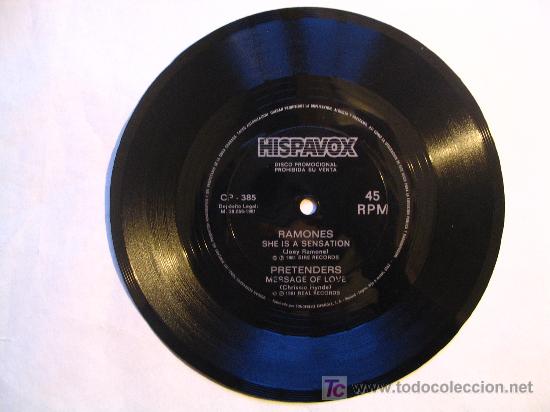 Discos de vinilo: FLEXIDISC : RAMONES / PRETENDERS  . HISPAVOX 1981 - Foto 1