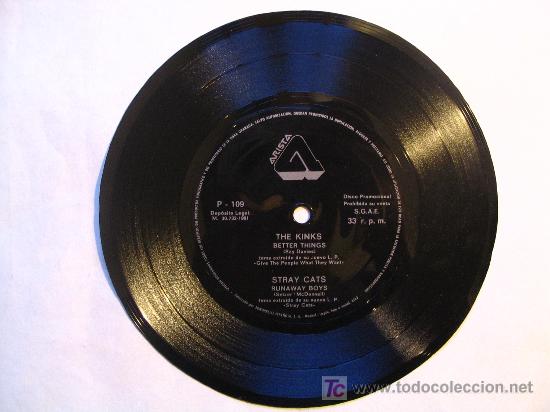 Discos de vinilo: FLEXI DISC : THE KINKS / STRAY CATS . ARISTA 1981 - Foto 1