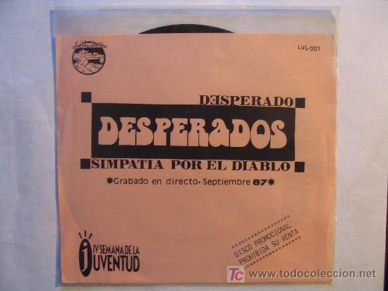 Discos de vinilo: FLEXIDISC : DESPERADOS . LA VIA LACTEA . 1987 - Foto 1