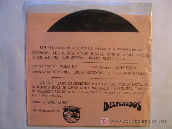 Discos de vinilo: FLEXIDISC : DESPERADOS . LA VIA LACTEA . 1987 - Foto 2
