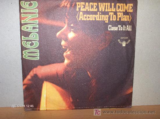 Discos de vinilo: MELANIE ----- PEACE WILL COME - Foto 1
