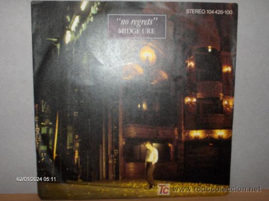 Discos de vinilo: MIDGE URE ---- NO REGRETS - Foto 1