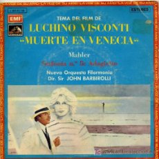Discos de vinilo: MUERTE EN VENECIA - MAHLER / SINFONIA Nº 5 (SINGLE DE 1971). Lote 3857480