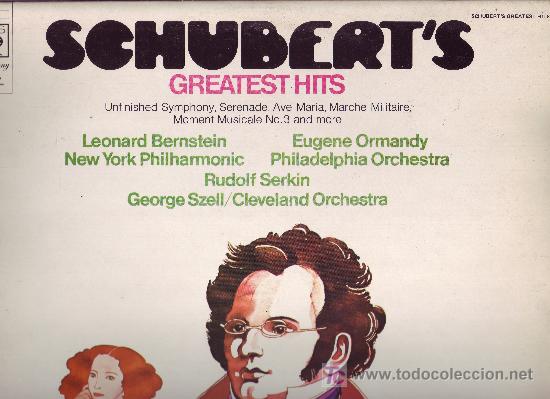 Discos de vinilo: SCHUBERT GREATEST HITS-LEONARD BERNSTEIN-EUGENE ORMANDY-RUDOLF SERKIN - Foto 1