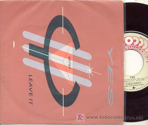 Discos de vinilo: SINGLE  45 RPM / YES  / LEAVE IT WEA  /// - Foto 1