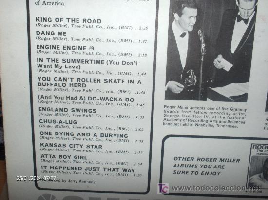 Discos de vinilo: ROGER MILLER ---- GOLDEN HITS - Foto 2