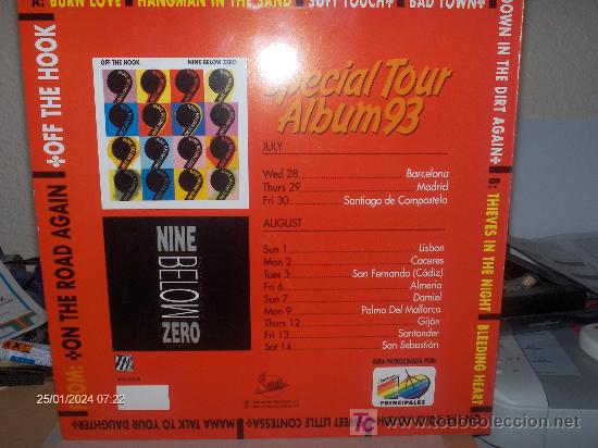 Discos de vinilo: NINE BELOW ZERO ----- SPECIAL TOUR ALBUM 93 - Foto 2