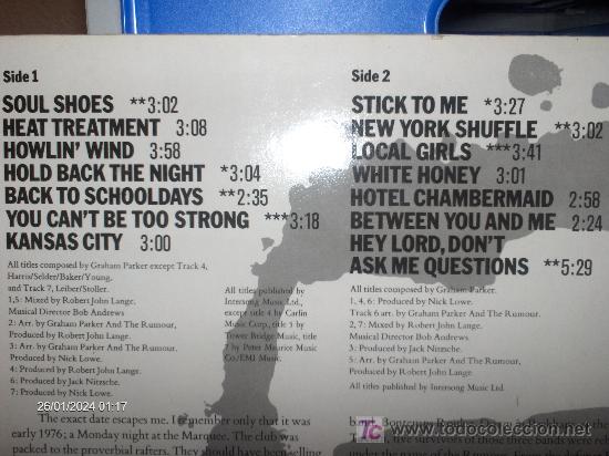 Discos de vinilo: GRAHAM PARKER ----- THE BEST OF - Foto 2
