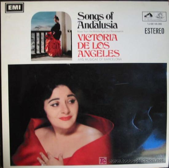 Discos de vinilo: SONGS OF ANDALUSIA.MUSIC FROM THE MIDDLE AGES AND RENAISSANCE.VICTORIA DE LOS &Aacute;NGELES.1LP + LIBRETO