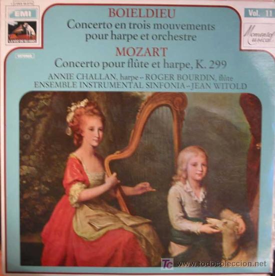 Dischi in vinile: BOIELDIEU;CONCERTO EN TROIS MOUVEMENTS POUR HARPE ET ORCHESTRE.MOZART;CONCERTO POUR FL&Ucirc;TE ET HARPE.