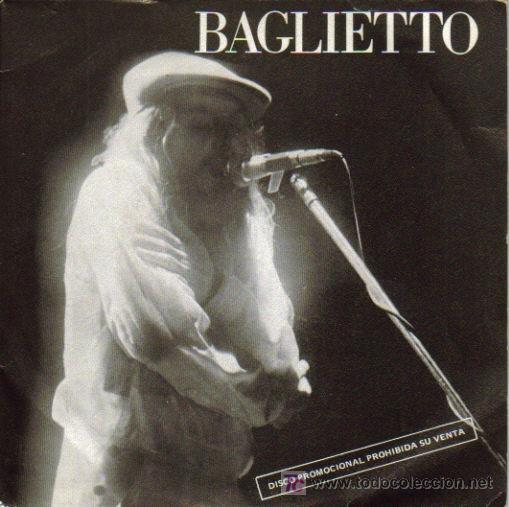 Disques de vinyle: JUAN CARLOS BAGLIETTO-LA MUSICA ME AYUDA + MIRTA, DE REGRESO SINGLE PROMO EDITADO POR EMI EN 1983