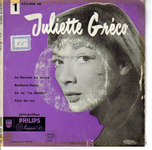 Discos de vinilo: JULIETTE GRECO-LA FIANCEE DU PIRATE + 3 EP VINILO RARO EDITADO EN FRANCIA POR PHILIPS