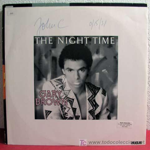 Discos de vinilo: GARY BROWN ( THE NIGHT TIME 2 VERSIONES ) 1985 MAXI - Foto 1