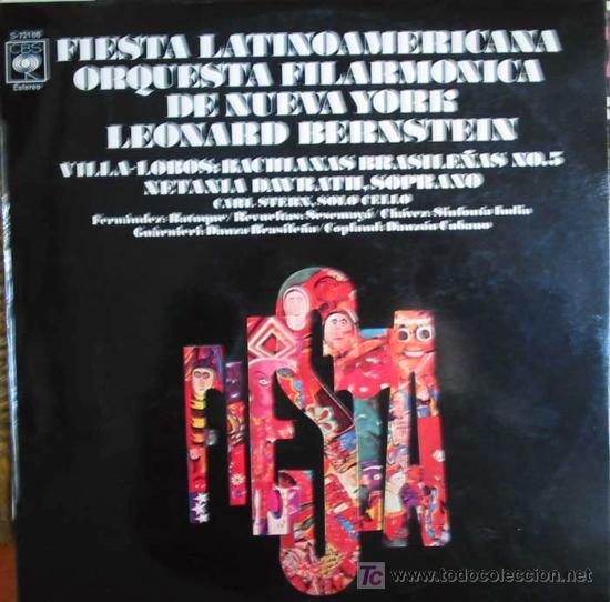 Dischi in vinile: FIESTA LATINOAMERICANA.ORQUESTA FILARMONICA DE NUEVA YORK.LEONARD BERNSTEIN.A&Ntilde;O:1970