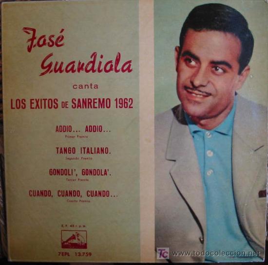 Discos de vinilo: JOS&Eacute; GUARDIOLA CANTA LOS EXITOS DE SANREMO 1962. - Foto 1
