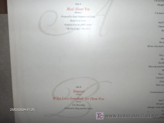 Discos de vinilo: STING ----- MAD ABOUT YOU MAXI SINGLE - Foto 2