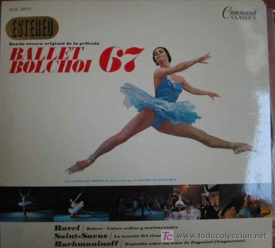 Discos de vinil: BSO DE LA PEL&Iacute;CULA  BALLET BOLCHOI 67 . 1LP EN ESTUCHE ABIERTO (IM&Aacute;GENES DE LA PEL&Iacute;CULA). 1967.