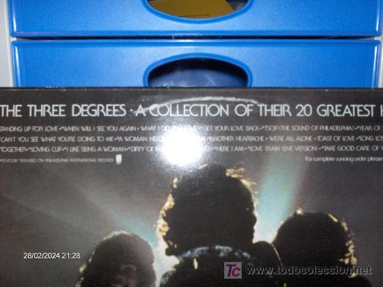 Discos de vinilo: THE THREE DEGREES .... A COLLECTION OD THEIR 20 GREATEST HITS - Foto 2