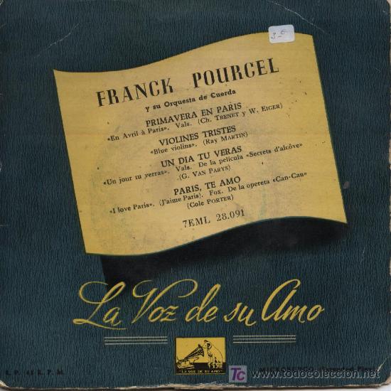 Discos de vinilo: FRANCK POURCEL - Primavera en Paris - Foto 1