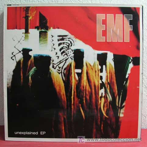 Discos de vinilo: EMF  UNEXPLAINED EP (GETTING THROUGH - FAR FROM ME - THE SAME - SEARCH & DESTROY)    1992-LONDON - Foto 1
