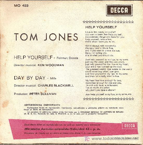 Discos de vinilo: TOM JONES ( 3 SINGLES ) DECCA - Foto 5
