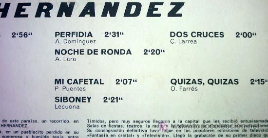 Discos de vinilo: LOS TRES HERNANDEZ 1966 - Foto 3