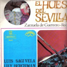 Discos de vinilo: LP ZARZUELA - EL HUESPED DEL SEVILLANO , CON LUIS SAGI VELA *** PEDIDO MINIMO 9 EUROS. Lote 22578979