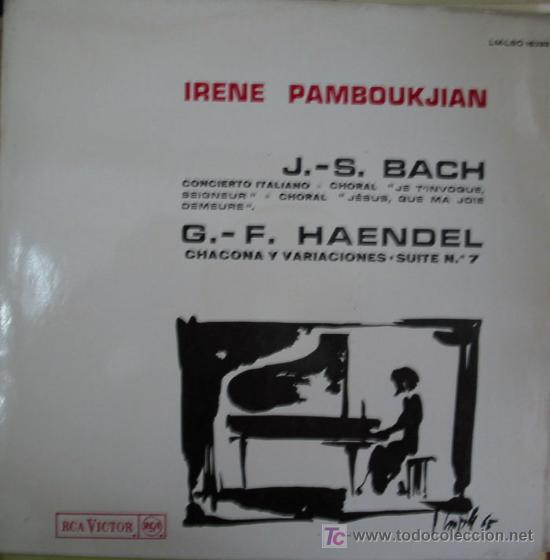 Discos de vinilo: IRENE PAMBOUKJIAN: BACH, HAENDEL.A&Ntilde;O: 1968. - Foto 1