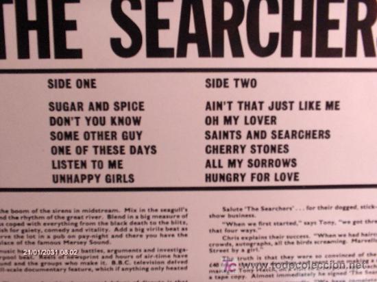 Discos de vinilo: THE SEARCHERS ----- SUGAR & SPICE - Foto 2