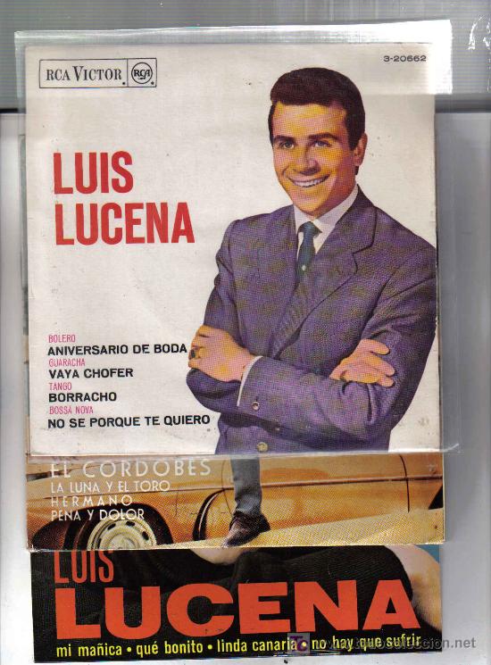 Discos de vinilo: 3 DISCOS EP&acute;S DE LUIS LUCENA - DOCE CANCIONES EN TOTAL - Foto 1