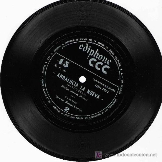 Discos de vinilo: Andaluc&iacute;a la Nueva - Pasodoble - 1965 - Foto 1