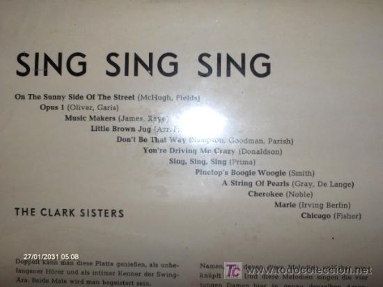 Discos de vinilo: THE CLARK SISTERS ----- SING SING SING - Foto 2