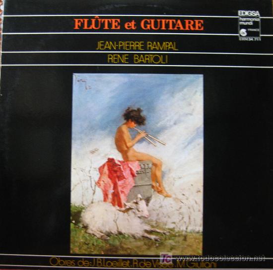 Discos de vinilo: JEAN PIERRE RAMPAL-RENE BARTOLI. FLAUTA Y GUITARRA. HARMONIA MUNDI-EDIGSA, 1970. ESTA NUEVO