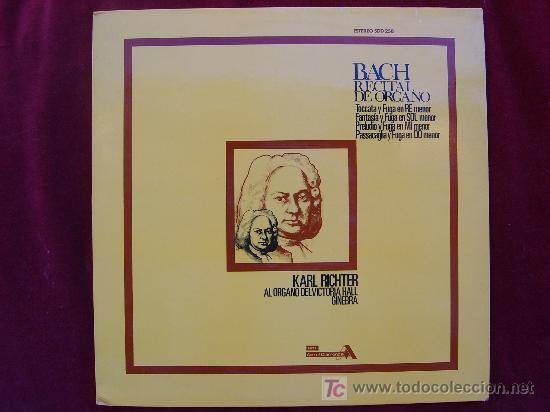 Discos de vinilo: +++ BACH - RECITAL DE ORGANO - KARL RICHTER - IMPECABLE! +++ - Foto 1