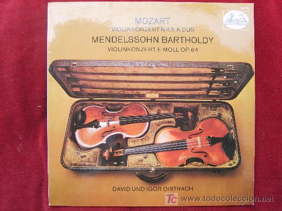 Discos de vinilo: +++MOZART-CONCIERTO PARA VIOLIN NO.5/MENDELSSOHN:CONCIERTO PARA VIOLIN-DAVID&IGOR OISTRACH+++