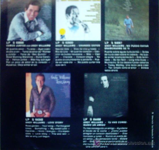 Discos de vinilo: ANDY WILLIAMS  CANTA EN ESPA&Ntilde;OL  1 971 - Foto 2