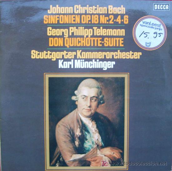 Discos de vinilo: DECCA - J.C. BACH / TELEMANN - KARL MUNCHINGER - Foto 1