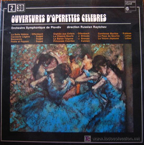 Disques de vinyle: OUVERTURES D'OPERETTES CELEBRES. 2 LPS 33 RPM HARMONIA MUNDI ED. FRANCIA. MUY RARO. ESTA NUEVO