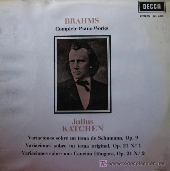 Discos de vinilo: JULIUS KATCHEN. BRAHMS. VARIACIONES DECCA 1967.MUY RARO. . - Foto 1